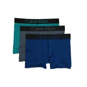 CALVIN KLEIN Navy Peony 3pk Bold Logo Boxer Briefs